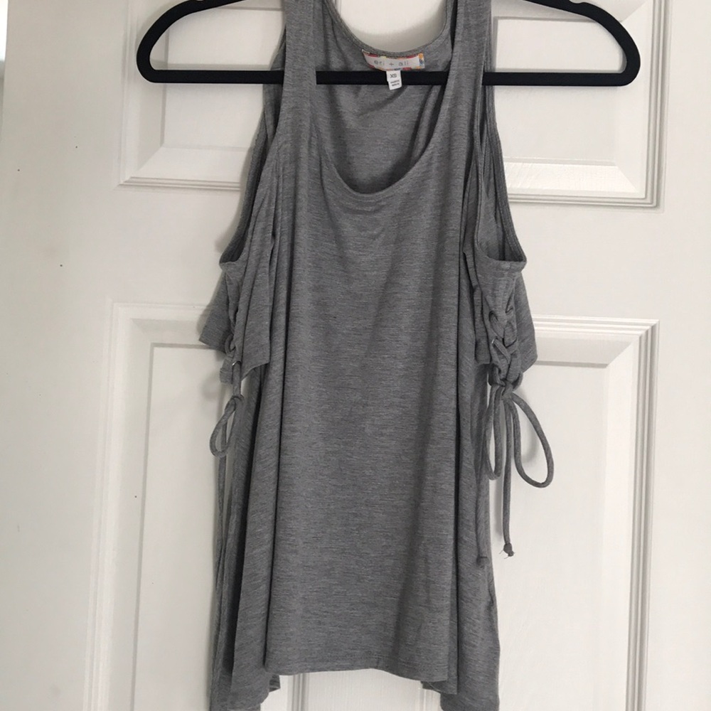 Anthropology lace up sleeve